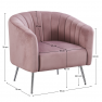 Design fotel. rózsaszín Velvet szovet/króm-ezüst. BAGY Design fotel. rózsaszín Velvet szovet/króm-ezüst. BAGY