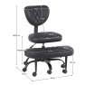 Ergonomikus térdeplőszék. fekete műbőr/fekete. SAMER Ergonomikus térdeplőszék. fekete műbőr/fekete. SAMER