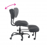 Ergonomikus térdeplőszék. fekete műbőr/fekete. SAMER Ergonomikus térdeplőszék. fekete műbőr/fekete. SAMER