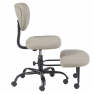 Ergonomikus térdeplőszék. szürkésbarna Taupe ekobőr/fekete. SAMER Ergonomikus térdeplőszék. szürkésbarna Taupe ekobőr/fekete. SAMER