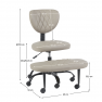 Ergonomikus térdeplőszék. szürkésbarna Taupe ekobőr/fekete. SAMER Ergonomikus térdeplőszék. szürkésbarna Taupe ekobőr/fekete. SAMER