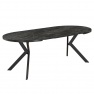 Kihúzható étkezőasztal. sotét beton/fekete. 100-250x75.5 cm. LUKOS Kihúzható étkezőasztal. sotét beton/fekete. 100-250x75.5 cm. LUKOS