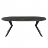 Kihúzható étkezőasztal. sotét beton/fekete. 100-250x75.5 cm. LUKOS Kihúzható étkezőasztal. sotét beton/fekete. 100-250x75.5 cm. LUKOS