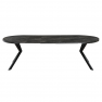 Kihúzható étkezőasztal. sotét beton/fekete. 100-250x75.5 cm. LUKOS Kihúzható étkezőasztal. sotét beton/fekete. 100-250x75.5 cm. LUKOS