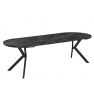 Kihúzható étkezőasztal. sotét beton/fekete. 100-250x75.5 cm. LUKOS Kihúzható étkezőasztal. sotét beton/fekete. 100-250x75.5 cm. LUKOS