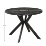 Kihúzható étkezőasztal. sotét beton/fekete. 100-250x75.5 cm. LUKOS Kihúzható étkezőasztal. sotét beton/fekete. 100-250x75.5 cm. LUKOS