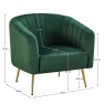 Design fotel. sotétzold Velvet szovet/gold króm-arany. BAGY