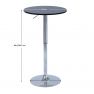 Bárasztal. magasság állítással. króm/ fekete. átmérő 60 cm. BRANY 3 NEW